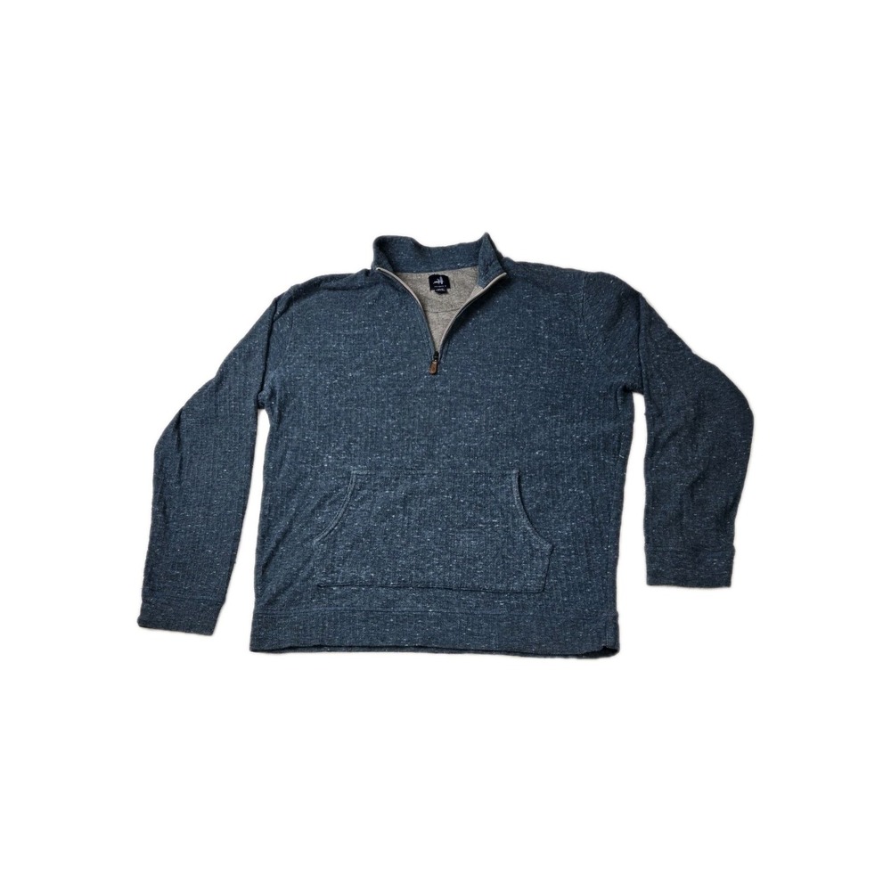 Johnnie O Sweater Mens L Mariner Robb 1/4 Zip Pullover Texture Pouch Stretch